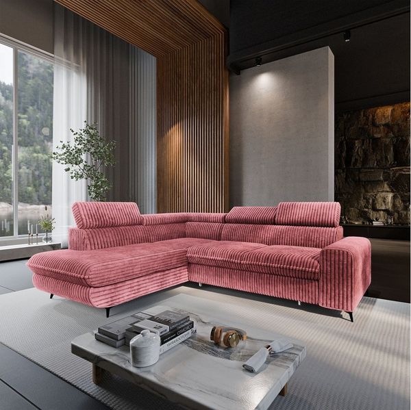 Masseno Ecksofa VELISS mit Schlaffunktion L-Form, Sofa mit Bettkasten