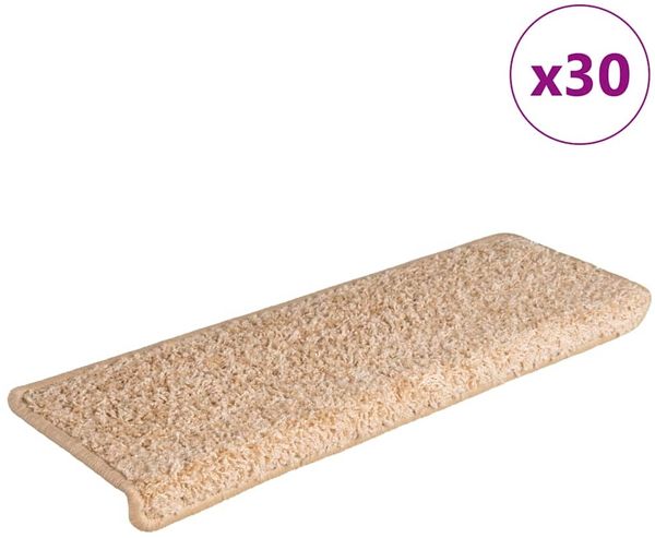 vidaXL Stufenmatten 30 Stk. 65x21x4 cm Gold Rechteckiger Rand 3365834