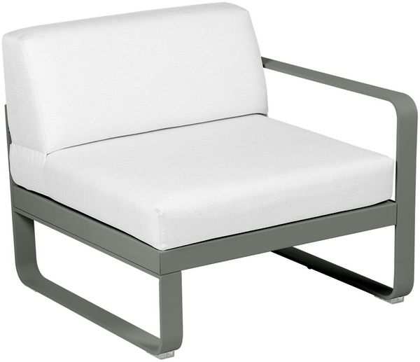 Bellevie Lounge 1-Sitzer Modul 48 Rosmarin 81 Grauweiß Rechts