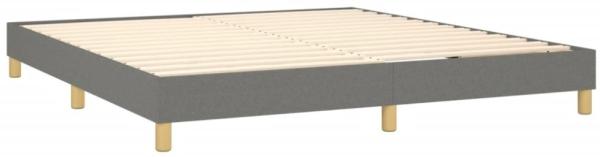 Doppelbett, Polsterbett mit Matratze Stoff Dunkelgrau 160x200 cm Bild 7