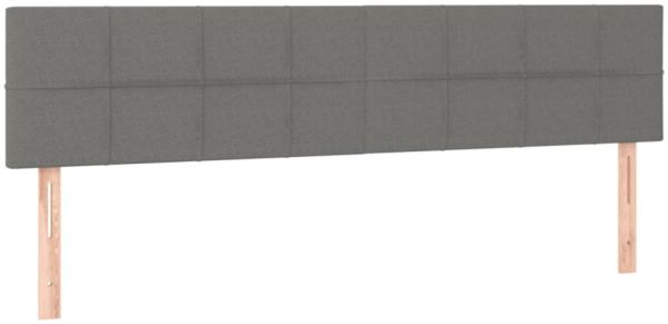 Doppelbett, Polsterbett mit Matratze Stoff Dunkelgrau 160x200 cm Bild 4