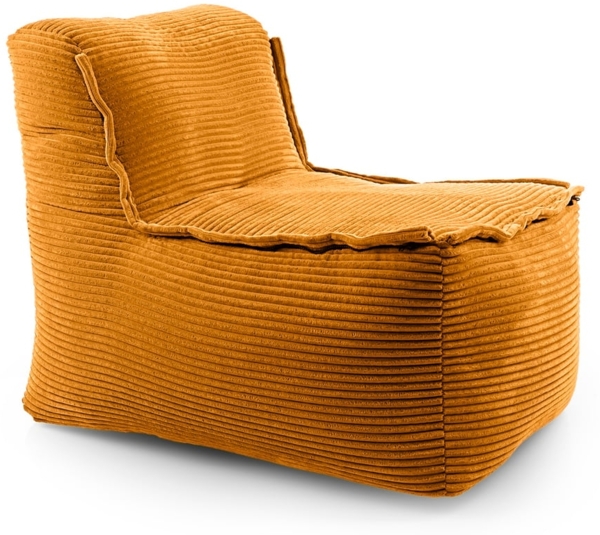 Lumaland Sitzsack-Sofa, Polyester, Mittelteil, Cord - Senfgelb, 70 x 81 x 54 cm