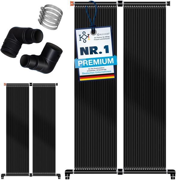 KESSER® Solarkollektor Poolheizung cm, Warmwasser Heizung Solarheizung für Pools l Beliebig erweiterbar l UV-beständiger Kunststoff 400 x 140 cm