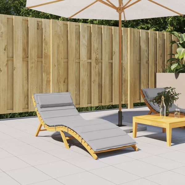 vidaXL Sonnenliegen-Auflage Grau 180x60x4 cm Oxford-Gewebe 361853