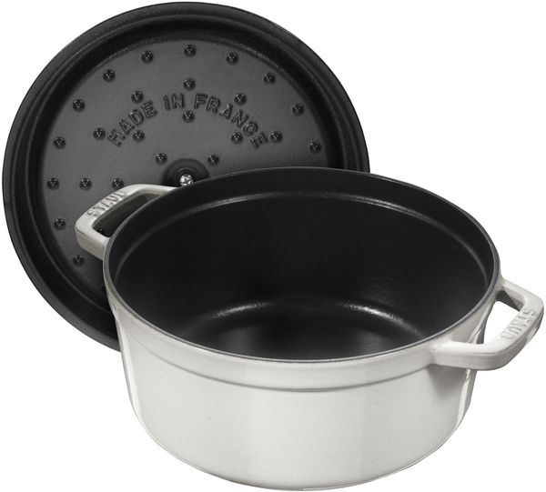 Staub La Cocotte Cocotte 24 cm, rund, Weisser Trüffel, Gusseisen Bild 2