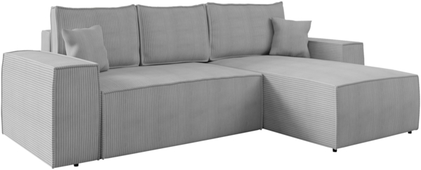 Ecksofa Magerio L Cord (Farbe: Poso 110, Seite: Rechts)
