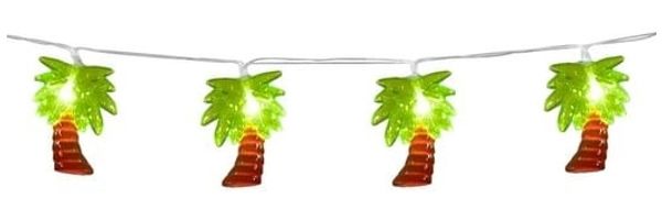 Lichterkette mit Palmen
