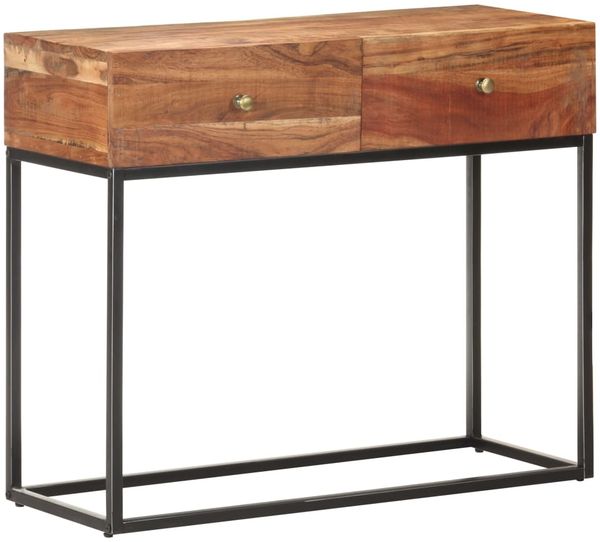 vidaXL Konsolentisch 90x35x75 cm Raues Akazienholz 320917