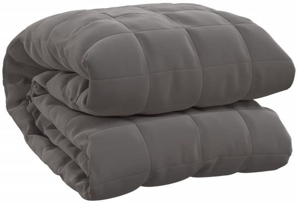 vidaXL Gewichtsdecke Stoff, 1 x Gewichtsdecke, Dunkelgrau, 155x220 cm, Stoff, 11 kg Bild 2