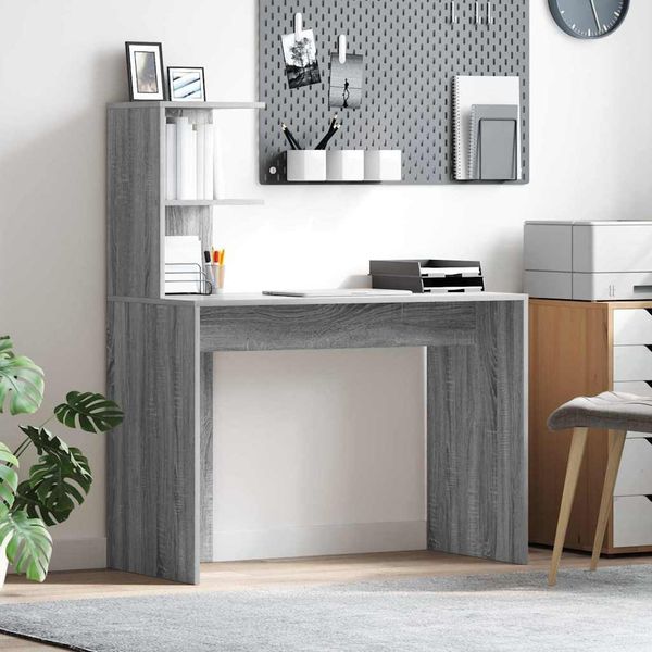 Schreibtisch, Bürotisch, Computertisch Graues Sonoma 102 x 50 x 124 cm Holzwerkstoff