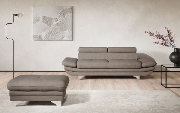 COTTA 3-Sitzer Enterprise, Big-Sofa, mit Armteilverstellung & Kopfteilverstellung