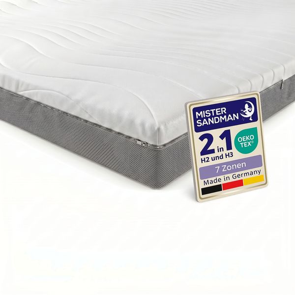 Ergonomische Kaltschaum Matratze - Matratzen Höhe 13 cm - 7 Körperzonen - 160x200 - Kaltschaummatratze H3 - Bequem und pflegeleicht