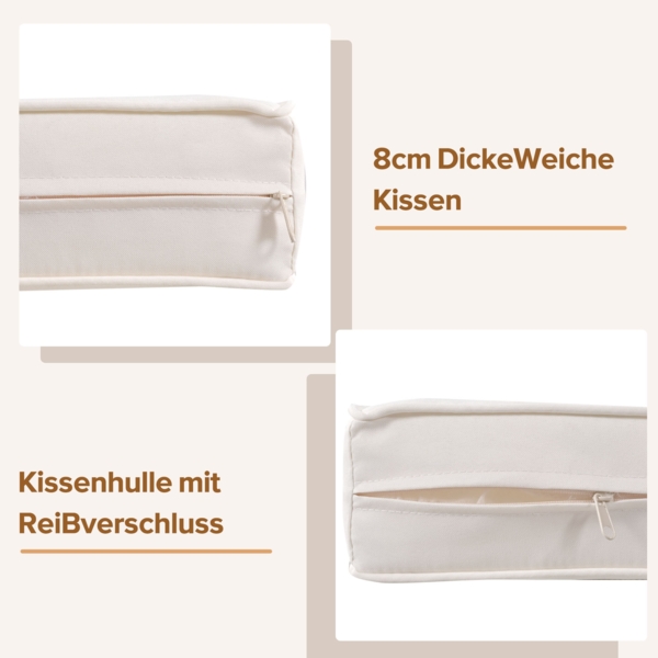 Merax Gartenlounge-Set, Gartenmöbel-Set, Gartenmöbel aus gewebtem Seil für den Außenbereich, Beige, (alle Kissen inklusive) Bild 6