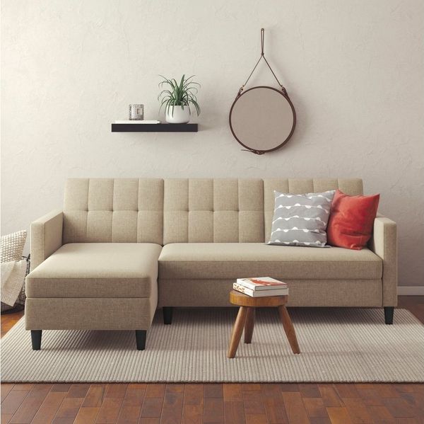 Dorel Home Ecksofa Hartford II, mit Bettfunktion und Stauraum, Recamiere beidseitig montierbar