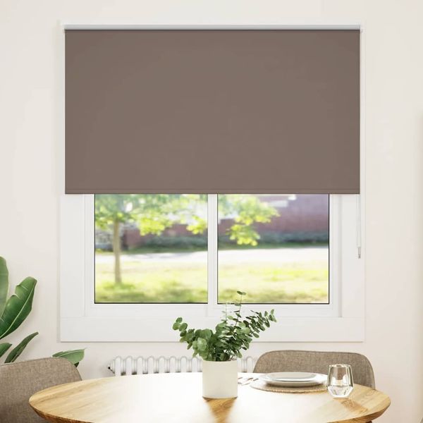 vidaXL Verdunkelungsrollo Kaffeebraun 125x130cm Stoffbreite 121,6cm 4010977