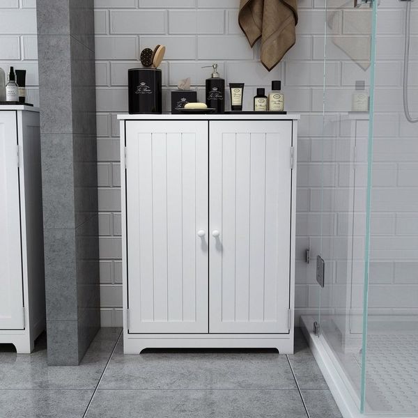 Mondeer Badkommode Badezimmerschrank, mit Stauraum, 30 x 60 x 80 cm, Weiß