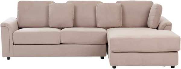Linksseitiges Ecksofa KOHLO Stoff Taupe Linksseitig