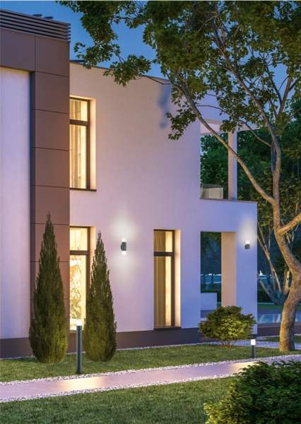 LED Außenwandlampe Up and Down Light Rostoptik IP44 - Außenbeleuchtung Haus Bild 9