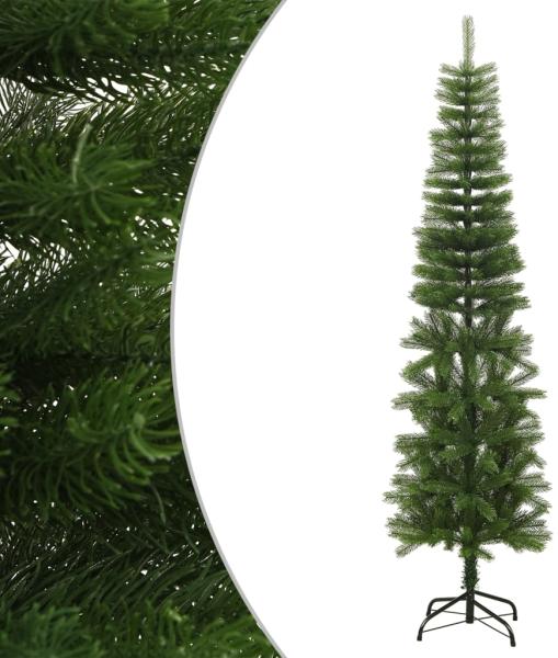 vidaXL Künstlicher Weihnachtsbaum mit Ständer Schlank 210 cm PE 344646