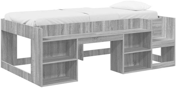vidaXL Kinderbettgestell mit Stauraum Grau Sonoma 90x190 cm 3422632