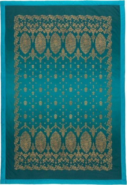Plaid Bassetti Plaid GOLD DECOR, V1 Smaragdgrün 135 x 190, Bassetti