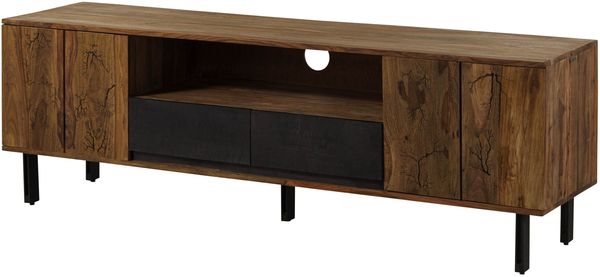 TV-Board Sheesham 185x45x60 natur unbehandelt LICHTENBERG #117
