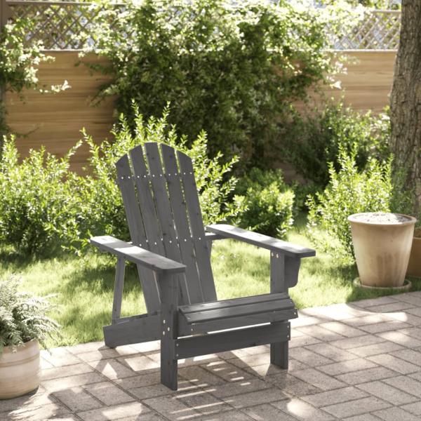 vidaXL Adirondack-Stuhl Grau 69x85x90,5 cm Massivholz Tanne 4007244