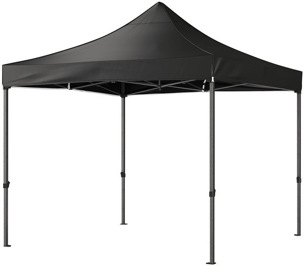 STEELSØN 'Rynara' Pavillon 2x2 m, schwarz, wasserdicht, stabil und UV-beständig, Faltpavillon 3-fach höhenverstellbar, Gartenpavillon mit 4 Seitenteilen, Pop Up Pavillon inkl. Tragetasche Bild 12