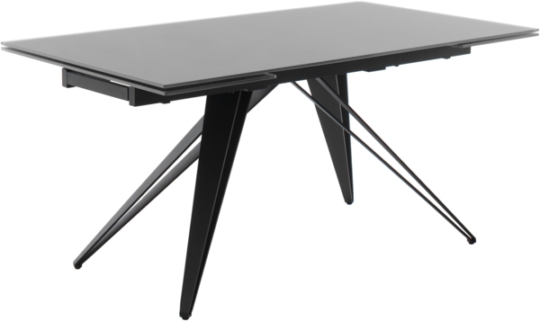 NEMURO Auszugstisch - Grau / Schwarz-matt-lackiert