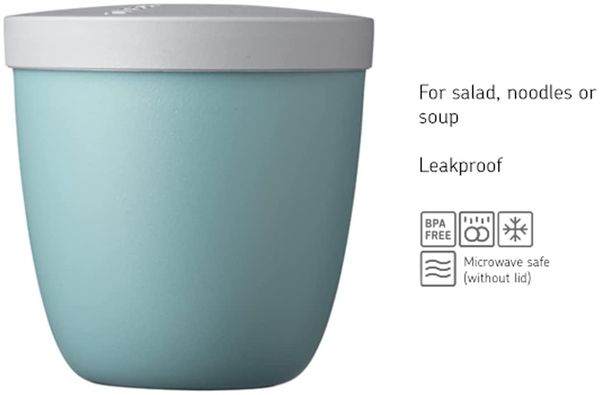 Mepal Snackpot Ellipse Limited Edition Lemon Lime – 500 ml praktischer Behälter zur Aufbewahrung und für Transport von Lebensmittel – tiefkühltauglich – spülmaschinenfest Bild 2