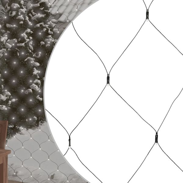 vidaXL Weihnachts-Lichternetz 4x4 m 544 LED Kaltweiß Indoor Outdoor 328783