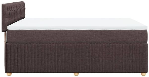 vidaXL Boxspringbett mit Matratze Dunkelbraun 140x190 cm Stoff 3289761 Bild 7