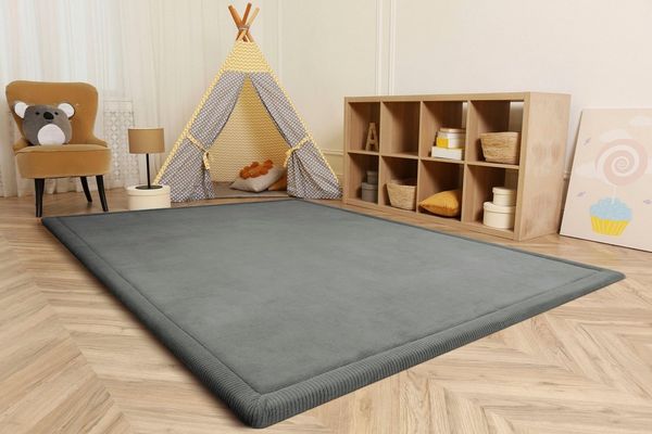 Paco Home Teppich Tatami 475, rechteckig, Höhe: 24 mm, Kurzflor, Uni-Farben, mit Memory Foam, waschbar