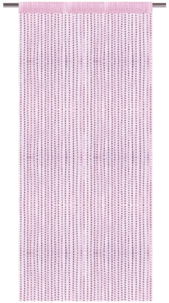 Fadenvorhang Lurex- Optik Fadengardine mit Stangendurchzug Türvorhang, attraktiv und modern in vielen verschiedenen Ausführungen erhältlich (rosa - kirschblütenrosa / ca. 90x200 cm)