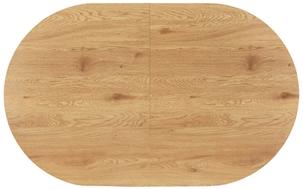 HOME DELUXE Essgruppe Oval Ausziehbar inkl. Sternfuß - 160 x 100 cm Light Oak 6 Stühle Beige Bild 5