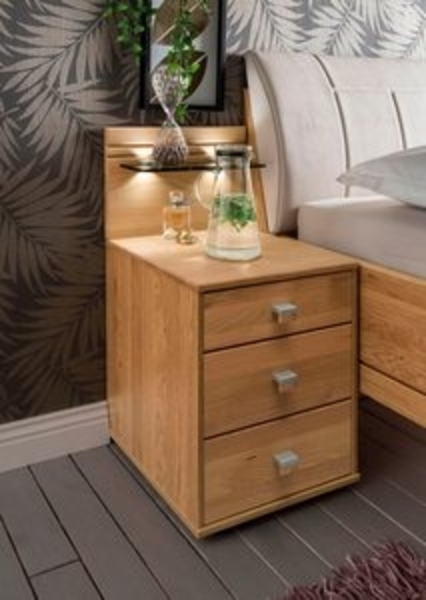 WIEMANN Nachtkonsole Kiruna, Eiche teilmassiv, Made in Germany, mit Soft-Close-Funktion, in stilvoller Optik Bild 5