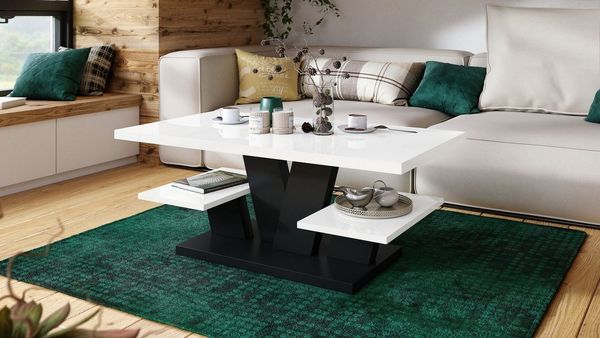designimpex Couchtisch Design Viva Tisch Wohnzimmertisch 110x60x45 cm mit Ablagefläche