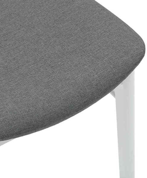 vidaXL Esszimmerstühle mit Kissen 2 Stk. Weiß Massivholz Gummibaum 4102526 Bild 7