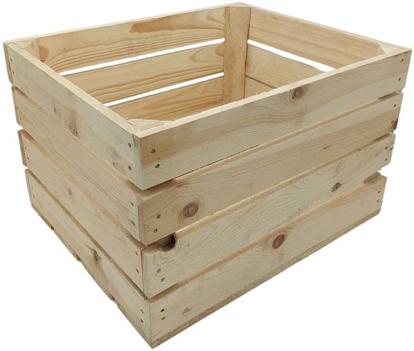 Deko-Holzkiste natur geflammt Obstkiste Weinkiste Beistelltisch Schuhregal Deko