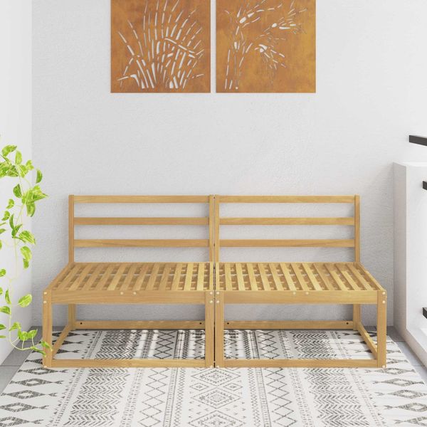 vidaXL Outdoor Mittelsofa Weiß 158 x 83 x 73 cm 901540