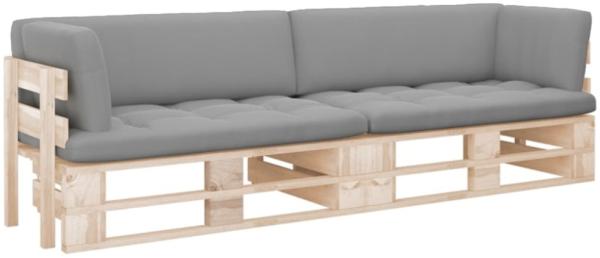 vidaXL 2-Sitzer-Palettensofa mit Kissen Imprägniertes Kiefernholz 3066675