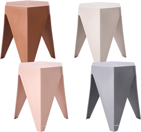 Gartenhocker 4er Set KARAVOS Bunt