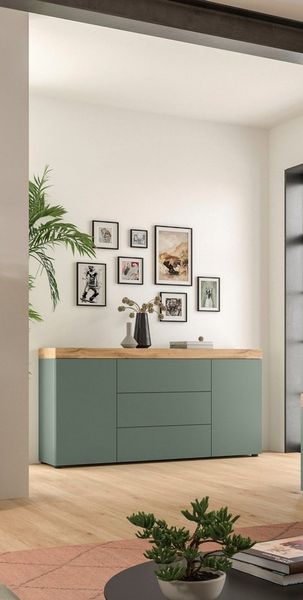 OTTO home Sideboard MAMBO, TOPSELLER!, Breite 160cm, 2 Türen, 3 Schubkästen, push-2-open (1 St, 2 farbige Ausführung, in verschiedenen Farben erhältlich), Kommode, Anrichte, Wohnzimmer, Schlafzimmer