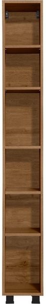 welltime Hochschrank Trento, Badmöbel, Badregal, Regal, Breite 25 cm Standregal, Badezimmer-Regal, für viel Stauraum