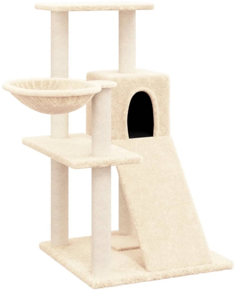 vidaXL Kratzbaum mit Sisal-Kratzsäulen Creme 82 cm 171666