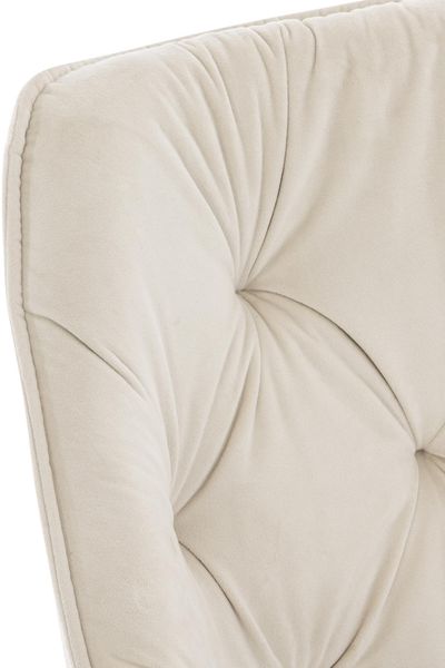 CLP 4er Set Stuhl Tanna Samt Gesteppt,creme Bild 6