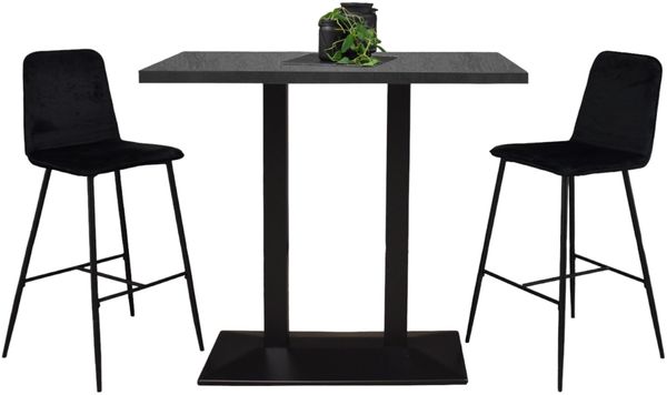 Tresentisch Electra 120x70x106 schwarz matt/graphit 14667