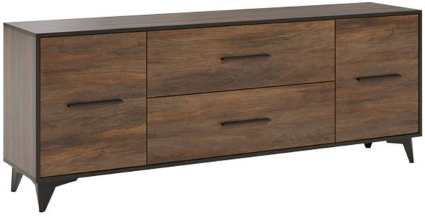 Lowboard ""Frida"" TV-Unterschrank 179cm shirin walnuss schwarz