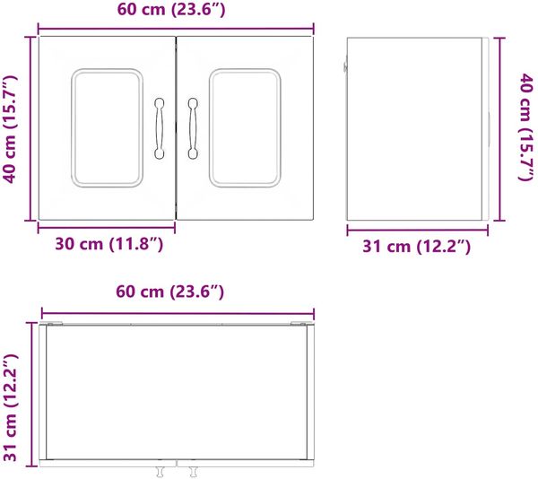 vidaXL Geschirrspülerfront Kalmar Weiß 60 x 31 x 40 cm Holzwerkstoff 884614 Bild 12