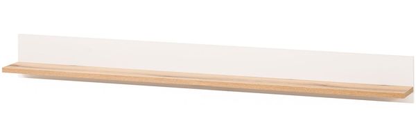 Wandboard San Remo / Salerno, Holzwerkstoff, Weiß, Holzfarben, 180 x 20 x 20 cm